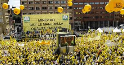 Protesta Coldiretti, giù le mani dalla qualità italiana